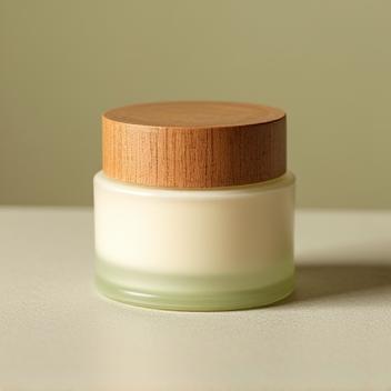Deep Moisture Cream jar with wooden cap